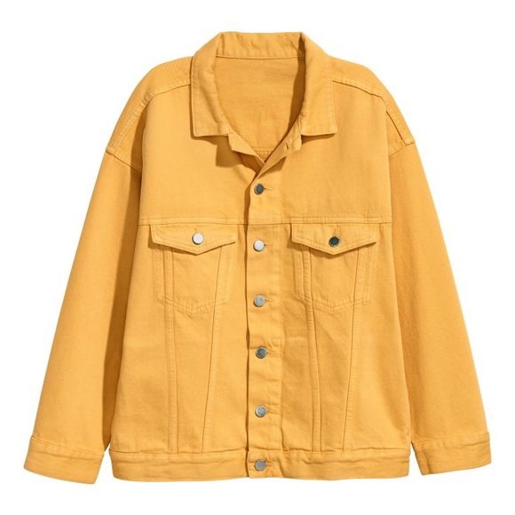 H&M Jackets & Blazers - H&M Denim Yellow Mustard Jacket